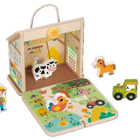 WOODEN FOLDABLE FARM SET