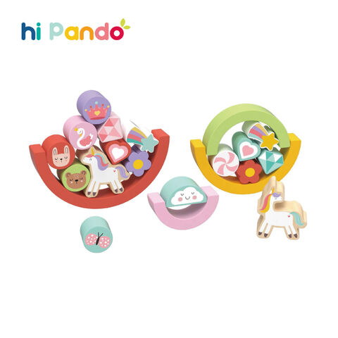 WOODEN BALANCE STACKER UNICORN