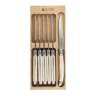 STEAK KNIFE SET/6 IVORY LAGUIOLE