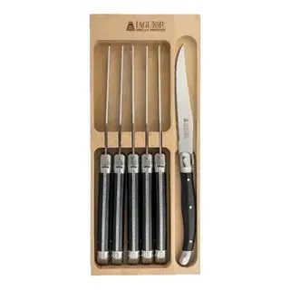 STEAK KNIFE SET/6 BLACK LAGUIOLE
