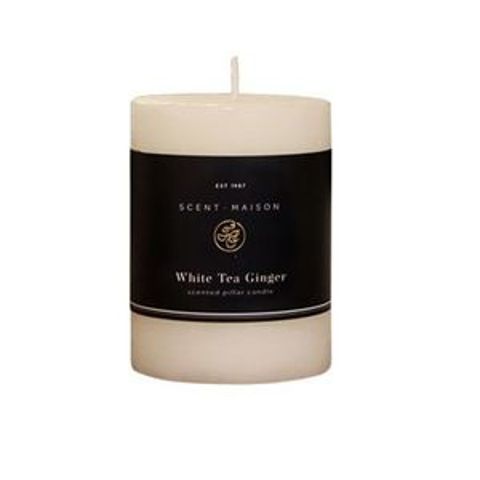 CANDLE 3X4" WHT TEA GINGER