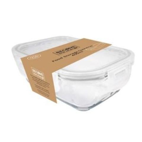 GLASS CONTAINER 400ML W/SNAP LID