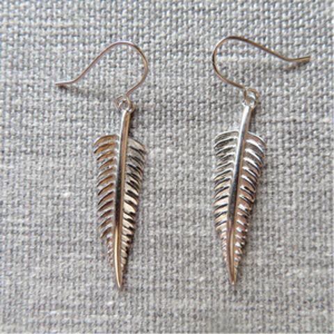 EARRINGS SILVER FERN DROPS