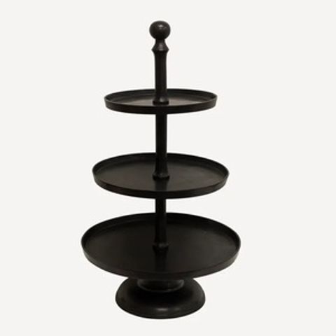 VITA 3 TIER CAKE STAND BLACK 78CM