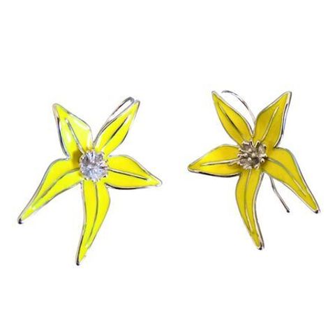EARRINGS COWSLIP ORCHID FLOWER