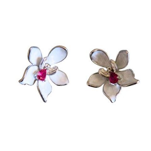 EARRINGS WHITE ORCHID